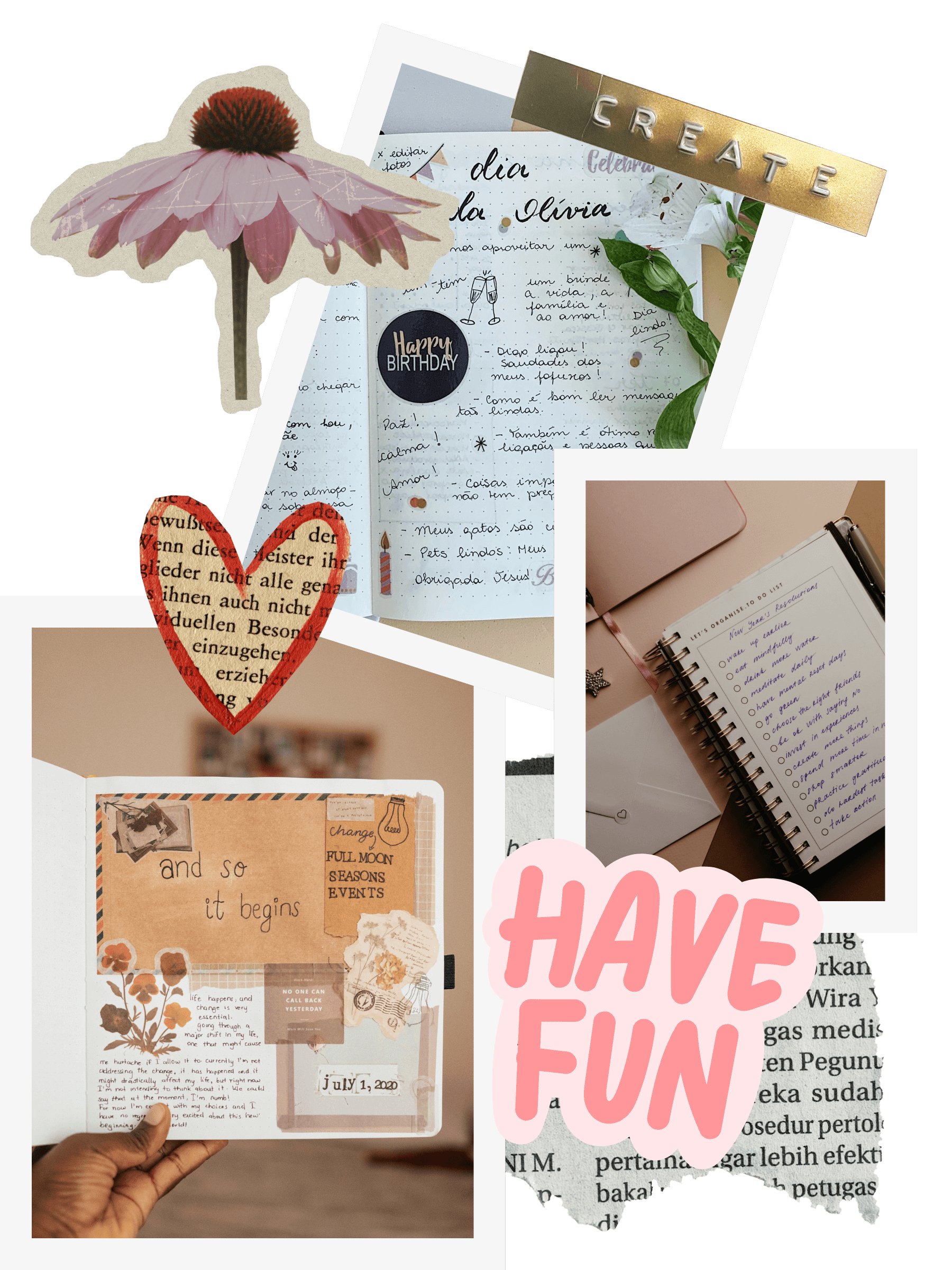 création carnet collage